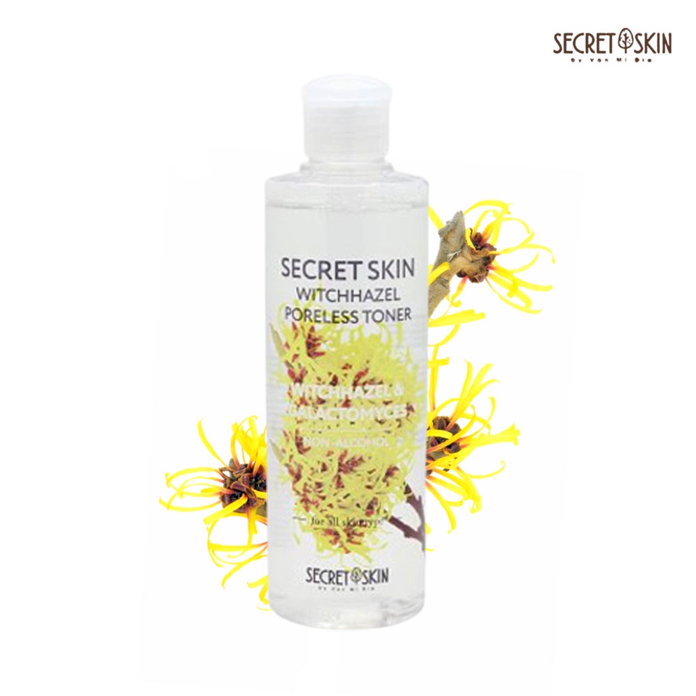 Secret Skin Witch Hazel Poreless Facial Toner 250ml Witch Hazel Galatomyces Alcohol Free 4375