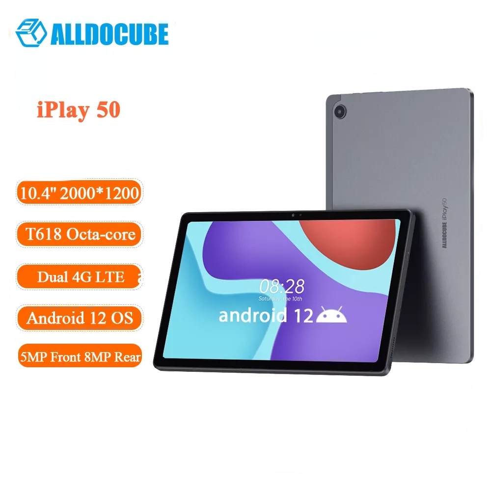 Global firmware Alldocube iPlay 50 Tablet 10.4 inch 2K Screen 4GB/6GB RAM  64GB/128GB ROM Dual SIM LTE 6000mAh Android 12