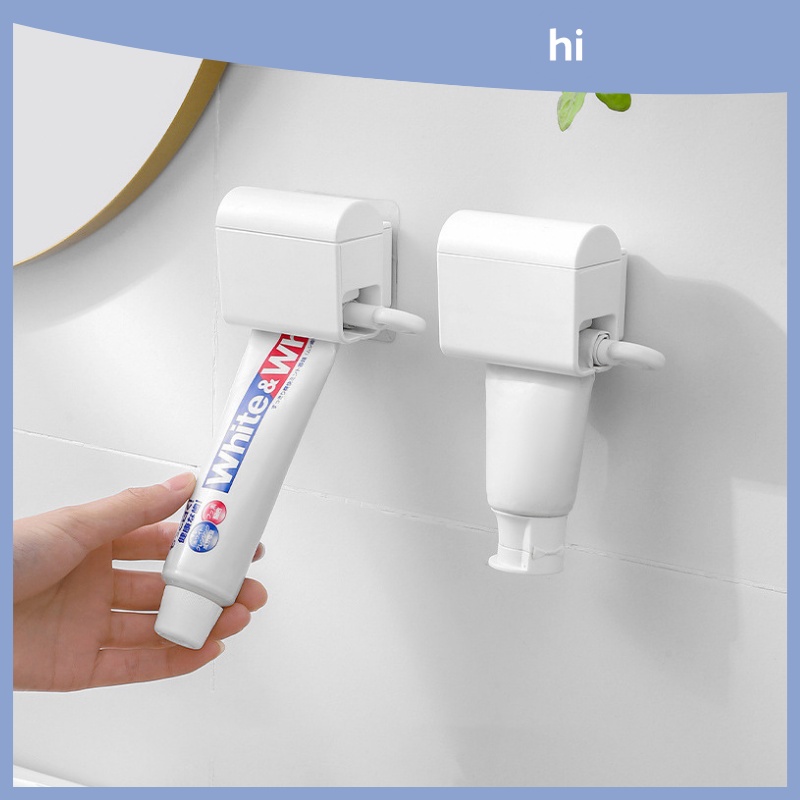 HI HOMES Japanese WallMounted Toothpaste Squeezing Device Toothpaste Shelf Lazy Squeeze
