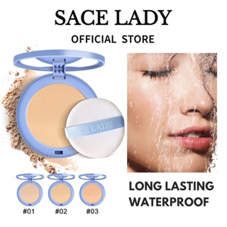 SACE LADY Waterproof Pressed Powder Matte Flawless Lightweight Oil-Controlling Makeup ↑Blooms