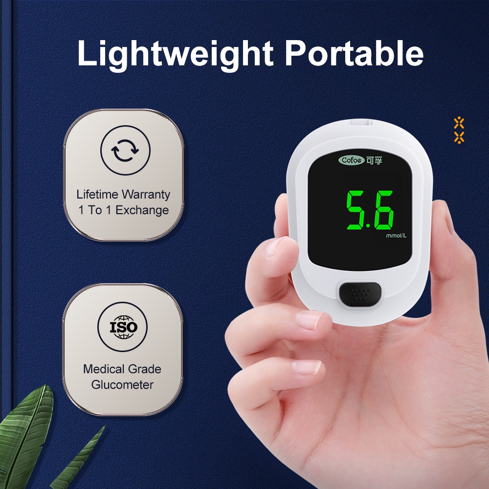 Cofoe Yice Blood Glucose Meter Glucometer Kit Diabetic Blood Sugar