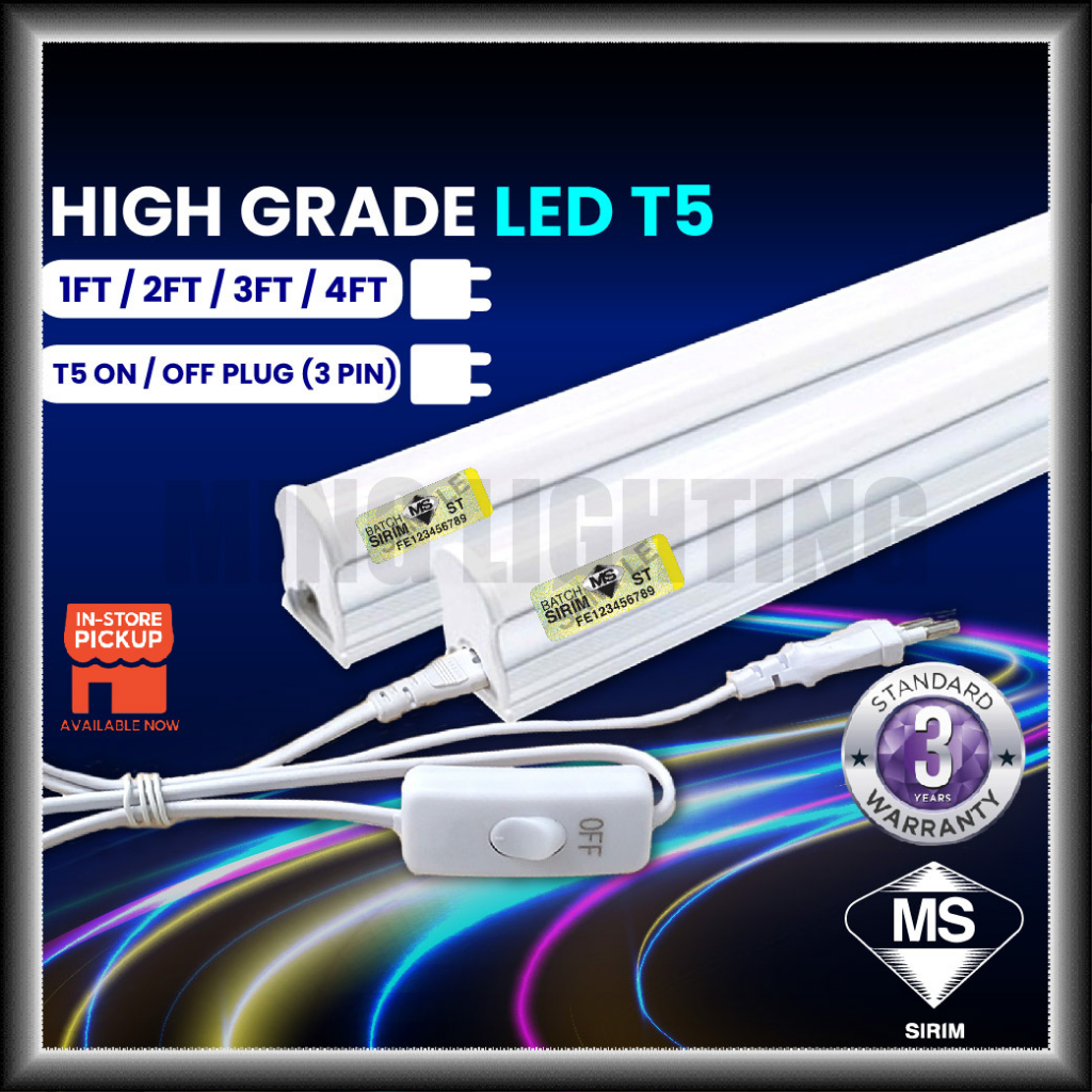 Led T5 Tube Light Complete Set Shopee Singapore