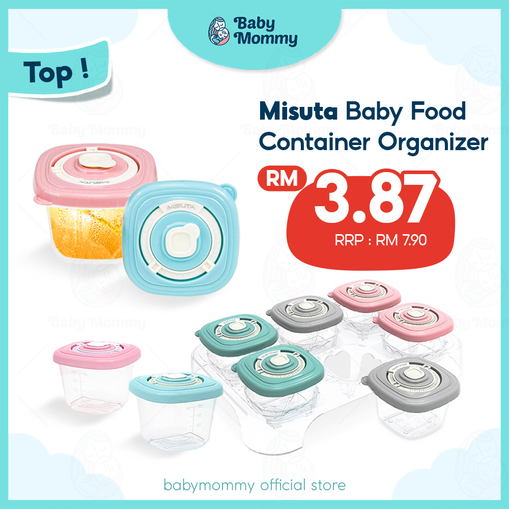 MISUTA Baby Food Container 120ML Infant Food Storage Organizer Jar Freezer Microwave Safe