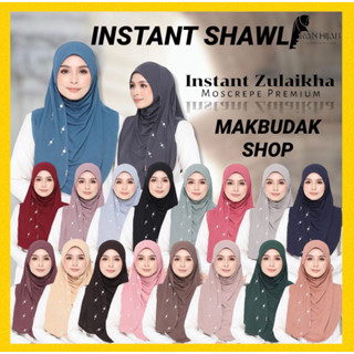 INSTANT SHAWL ZULAIKHA MOSCREPE TUDUNG SARUNG ANTI KEDUT/IRONLESS/TUDUNG PLAIN FREE SAIZ