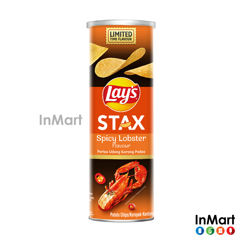 Lays Potato Chips Stax Spicy Lobster 135g 乐事马铃薯片 无限香辣龙虾 Lay's Lay