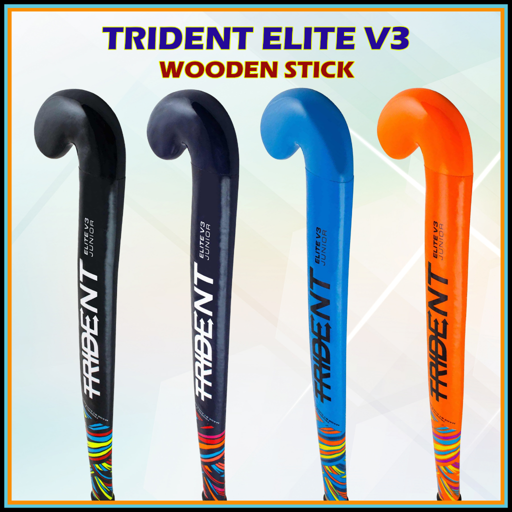 Trident Elite V3 Senior Junior Wooden Hockey Stick Kayu Hoki | Shopee Singapore