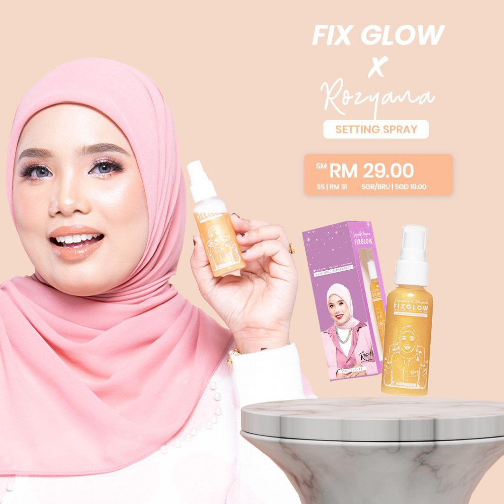 SUGAR GOLD FIX GLOW X ROZYANA / SUGAR GOLD SETTING SPRAY ROZYANA ...