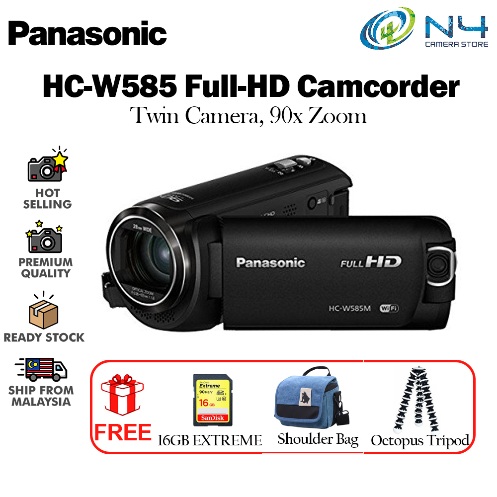 Panasonic HC-W585 Full HD Video Camera HC-W585GC-K FREE Bag