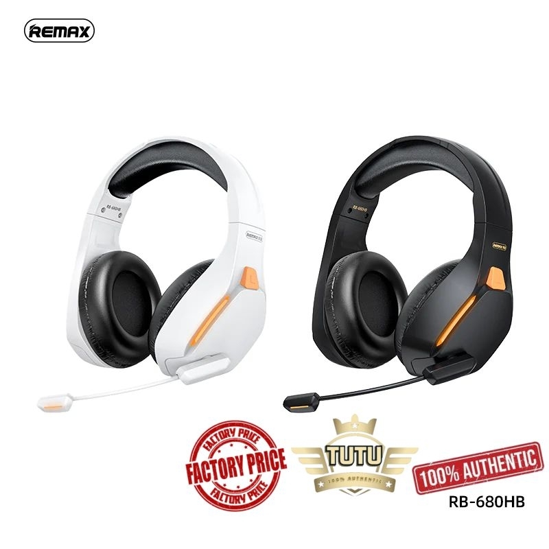 REMAX Gaming Headphone RB 680HB Black Headphone Bluetooth Headphone White Headphone Wireless Headphone With Mic Headfone