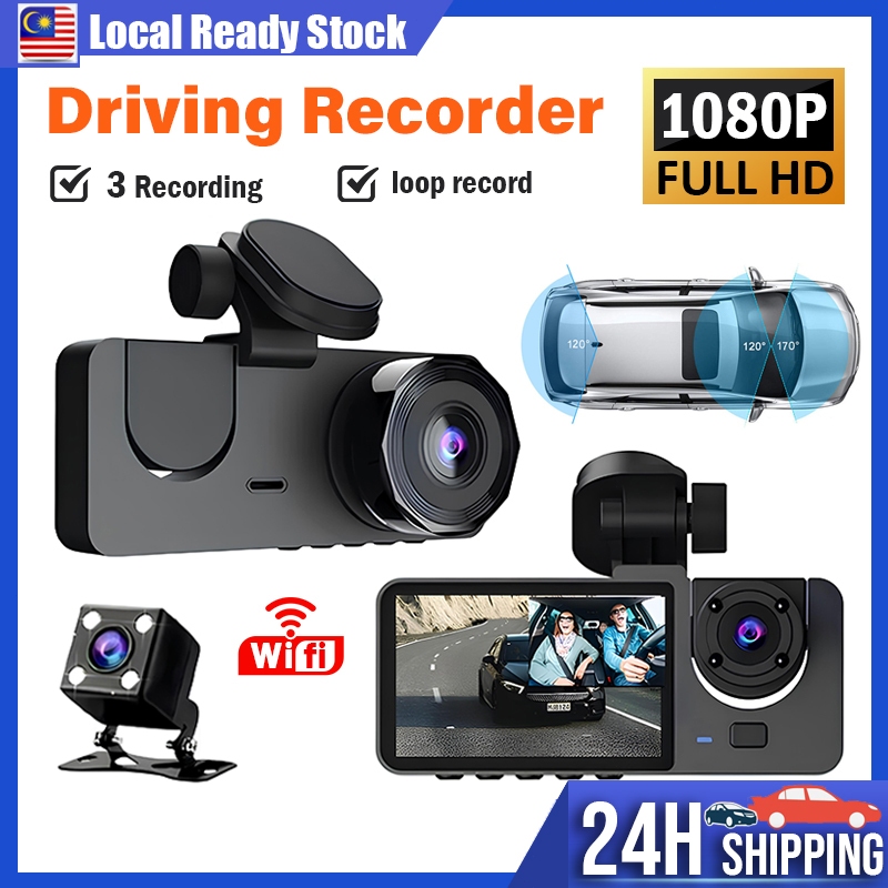 4K 1080P Dash Cam Car Front And Rear Car Dashcam 3 Camera View Camera Recorder Car DVR Driving Recorder 行車記錄儀 行車記錄儀 Car Camera Dashcam