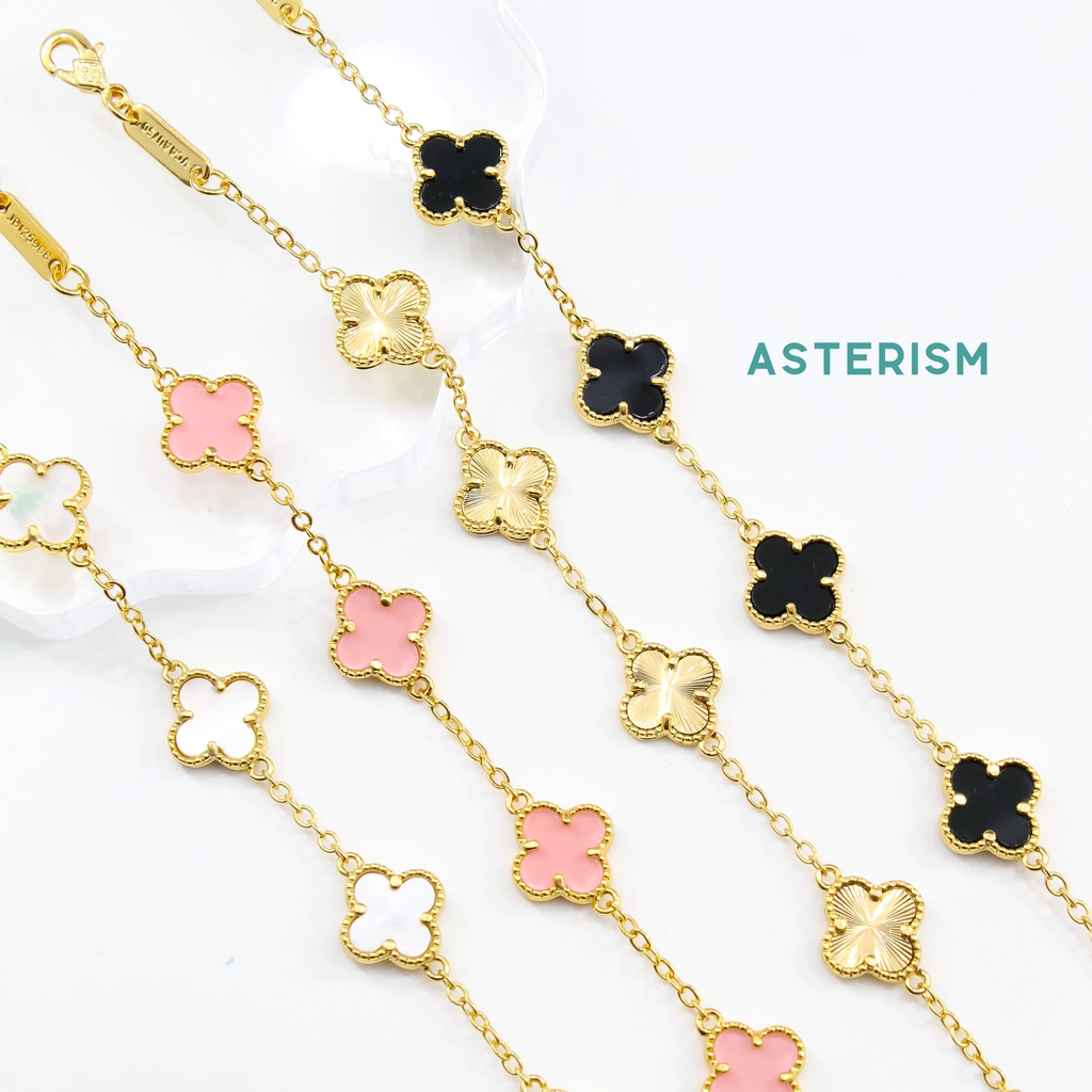 ✦ Asterism ✦ Premium Small Clover Bracelet Stainless Steel High Quality Non Tarnish Bracelet