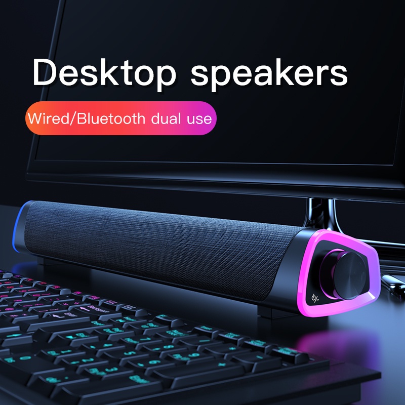 Subwoofer 3D Pc Quad Laptop Surround Soundbar For Stereo Speaker Bluetooth Tv Audio Speaker