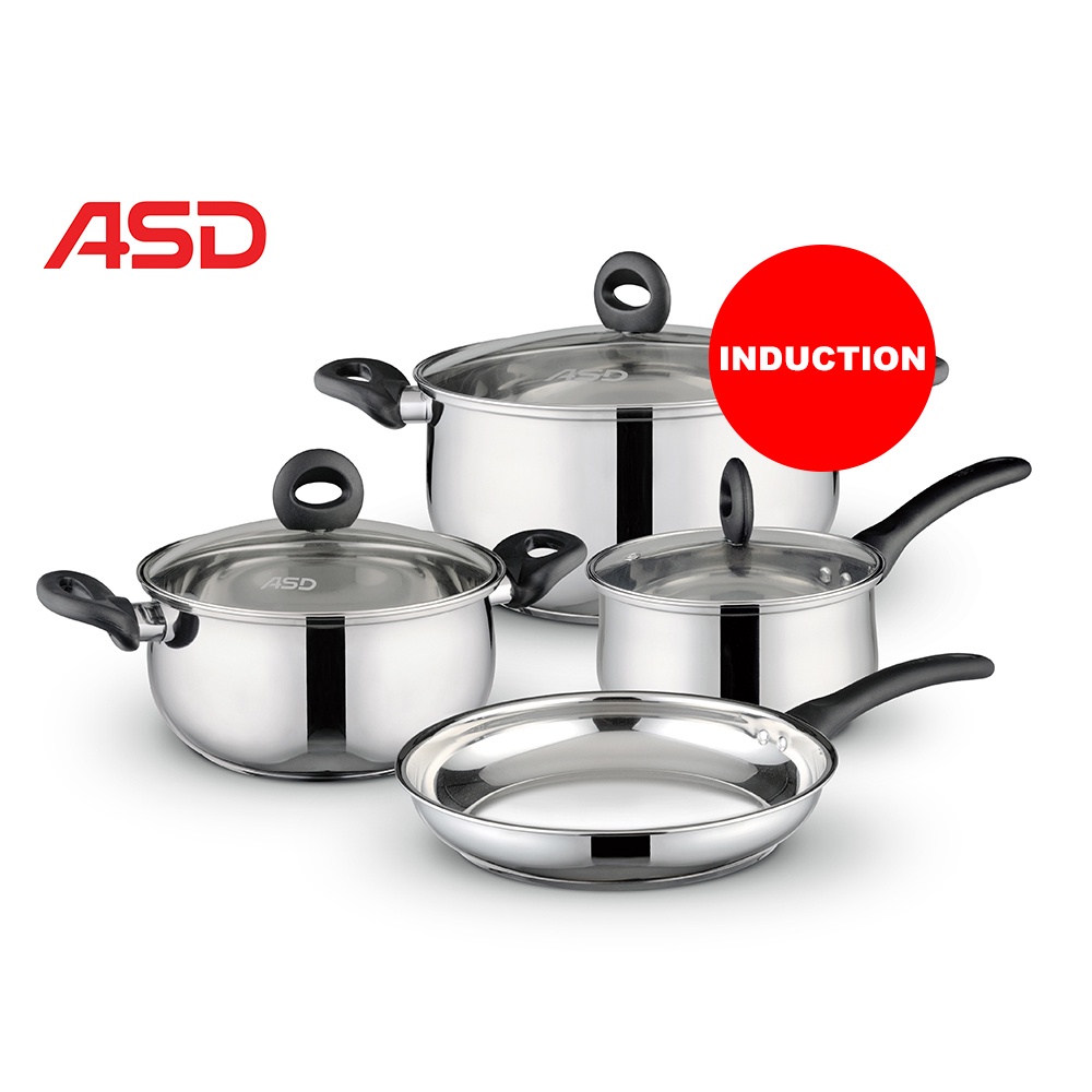 ASD Stainless Steel Induction Cookware Set 7pcs