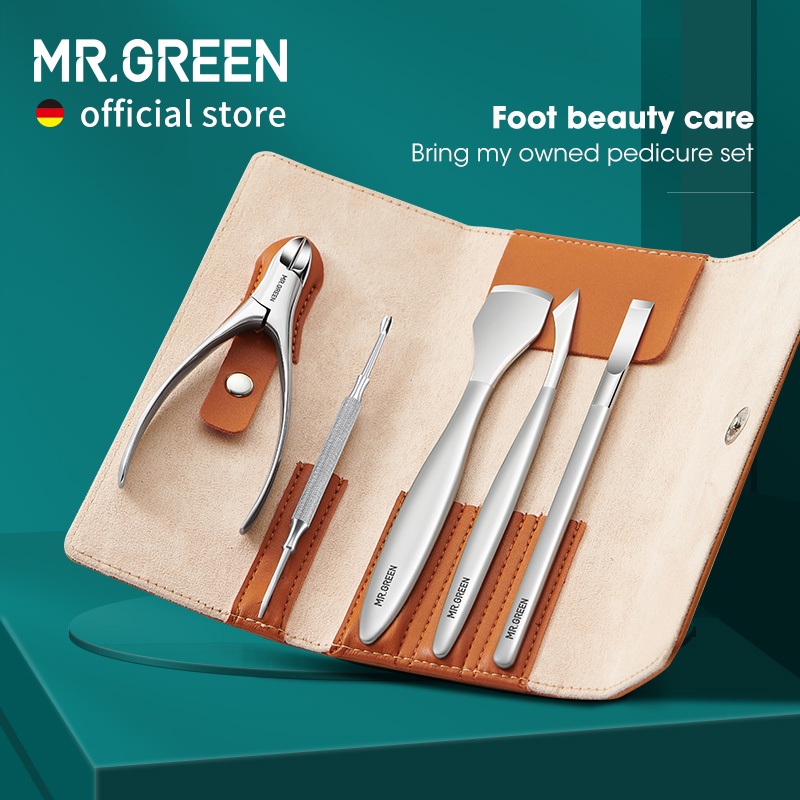 Mr.Green Pedicure Knife Set Professional Ingrown Toenail Foot Care Tools Stainless Steel Nail Nipper