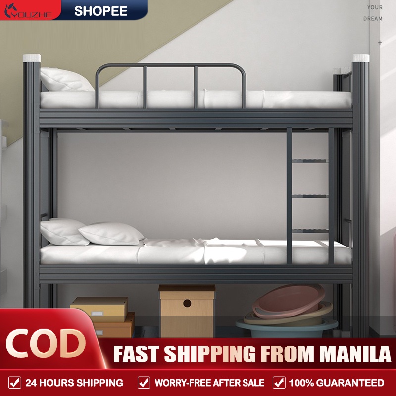 Bed Double Deck Bed Iron Bed Frame With Stairs Bunk Bed 180*200*90/120/150CM