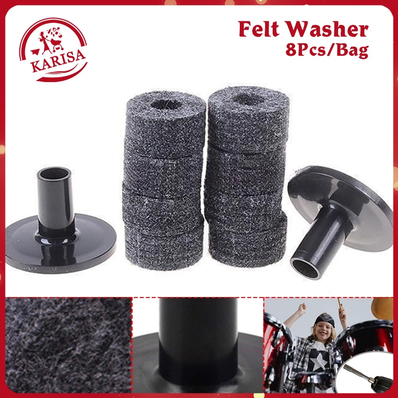 10Pcs Cymbal Replacement Accessories Cymbal Felts Cymbal Stand 25mm Felt Washer