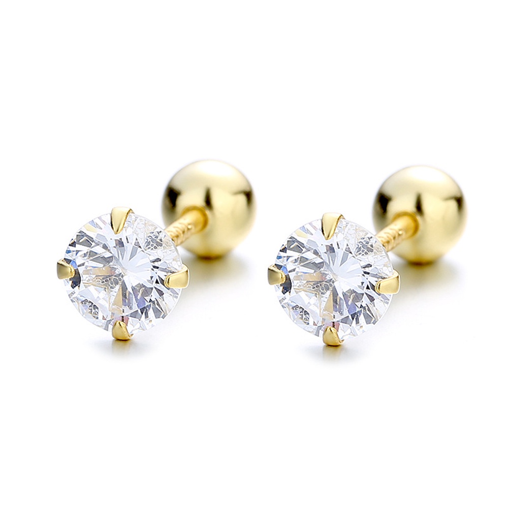 moissanite S925 4 claws earrings screw earrings