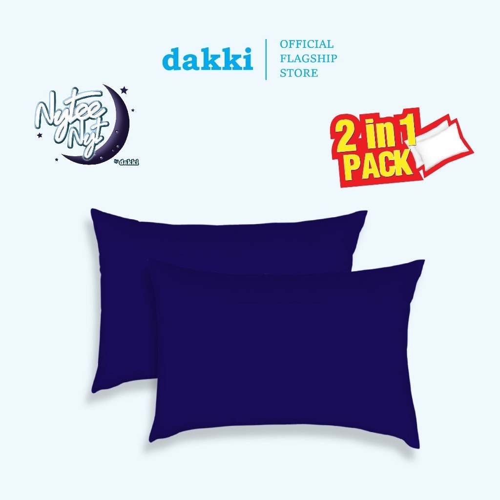 Dakki 2 in 1 Nytee nyt Navy Blue 18"x28" Regular Pillow