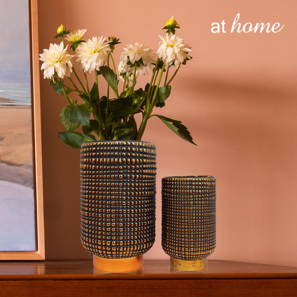 At Home Deluxe Delilah Glass Flower Vase – Indoor Tabletop Desk Display Planter Decor Nordic
