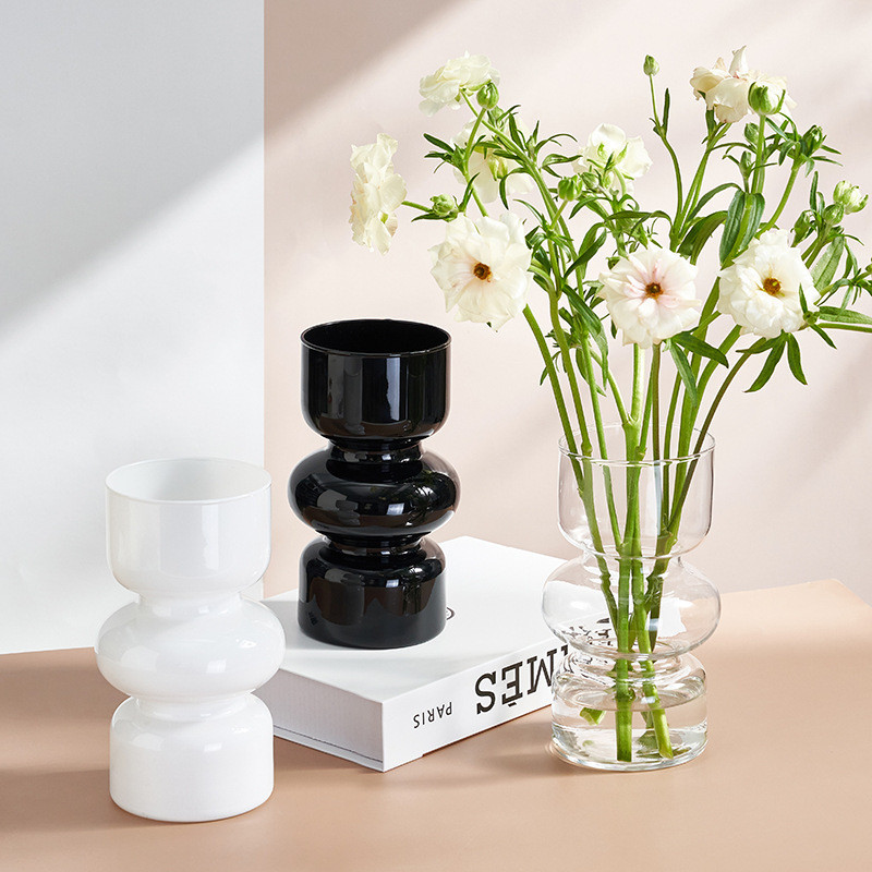 European Simple Retro Glass Vase Home Decor Desktop Ornaments Wholesale Flower Arrangement Vase