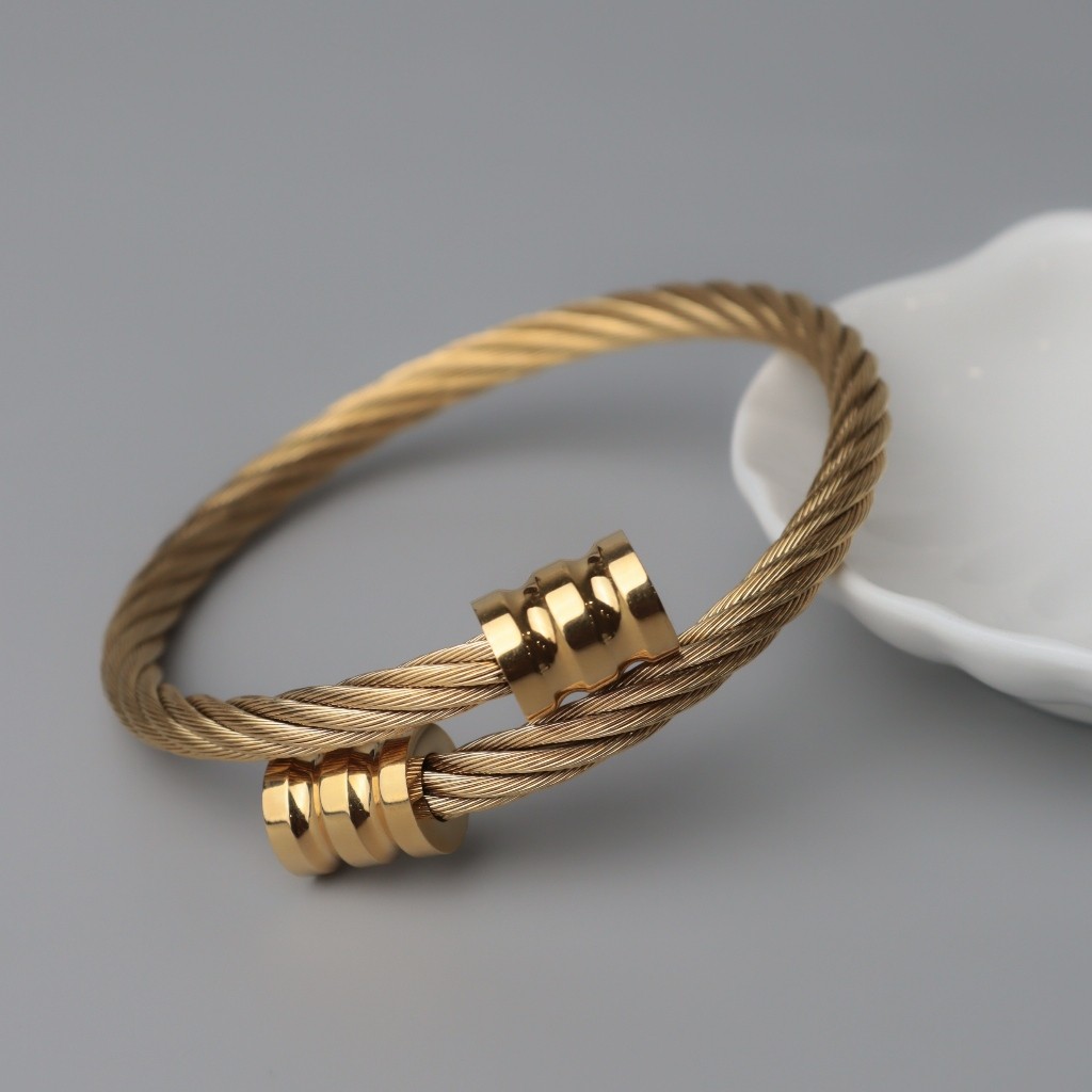 HB Jewelry ZOELIE Twisted Bangle Flexible Fashion Accessories - SH00095