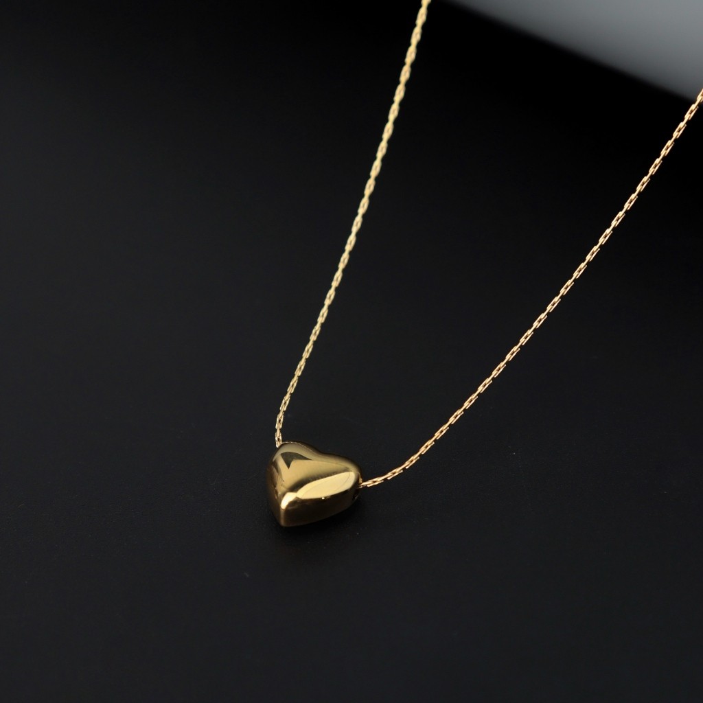 HB Jewelry HESTIA Heart Pendant Chain Link Necklace Women's Fashion Accessories XL00420