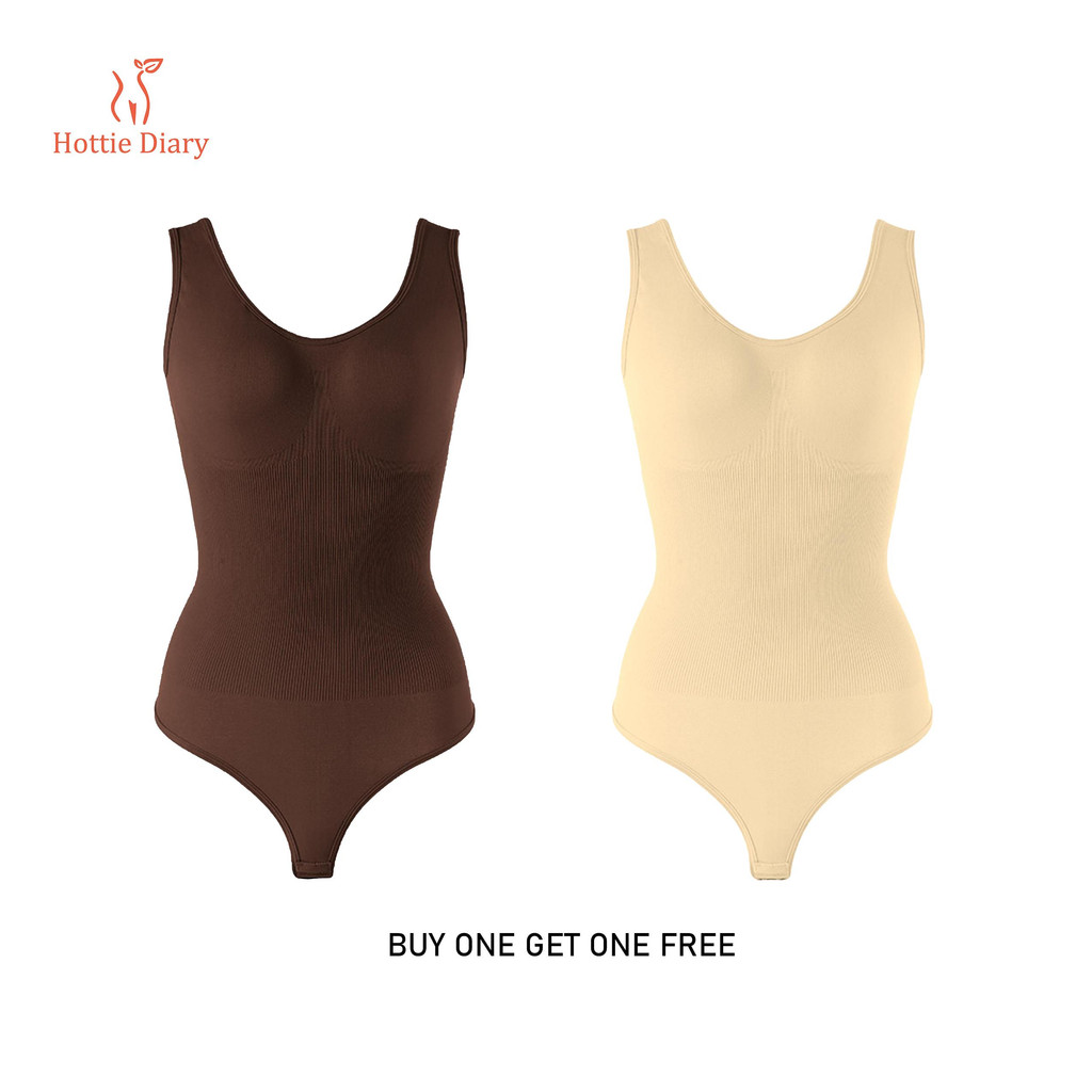 [Hottie Diary] Buy One Get One Free Sleeveless Tights - Wide Straps - Thong Sleeveless