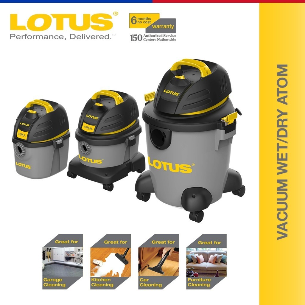 Lotus Vacuum + Blower Wet/Dry ATOM 4L | 10L | PRO 20L- Vacuum Cleaners