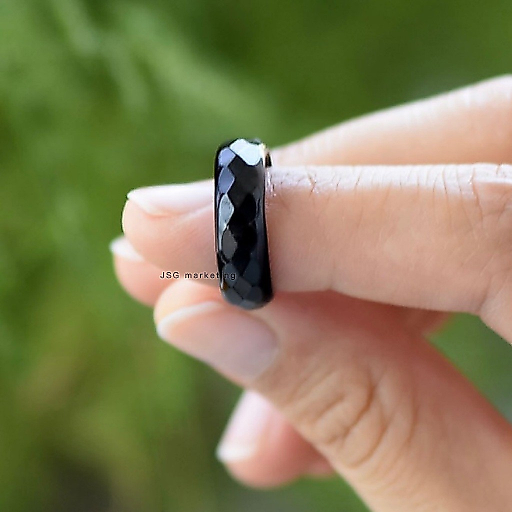 Money Magnet ring Good for Wealth and Good Health Black Hematite Ring Unisex Women Men Couple Ring