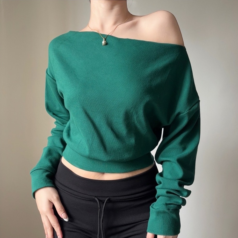 BMM/COD/ VENIZE ASYMMETRICAL/ REGULAR SIZE AND PLUS SIZE/ WOMENSWEAR / OFFSHOULDER KNIT LONGSLEEVES