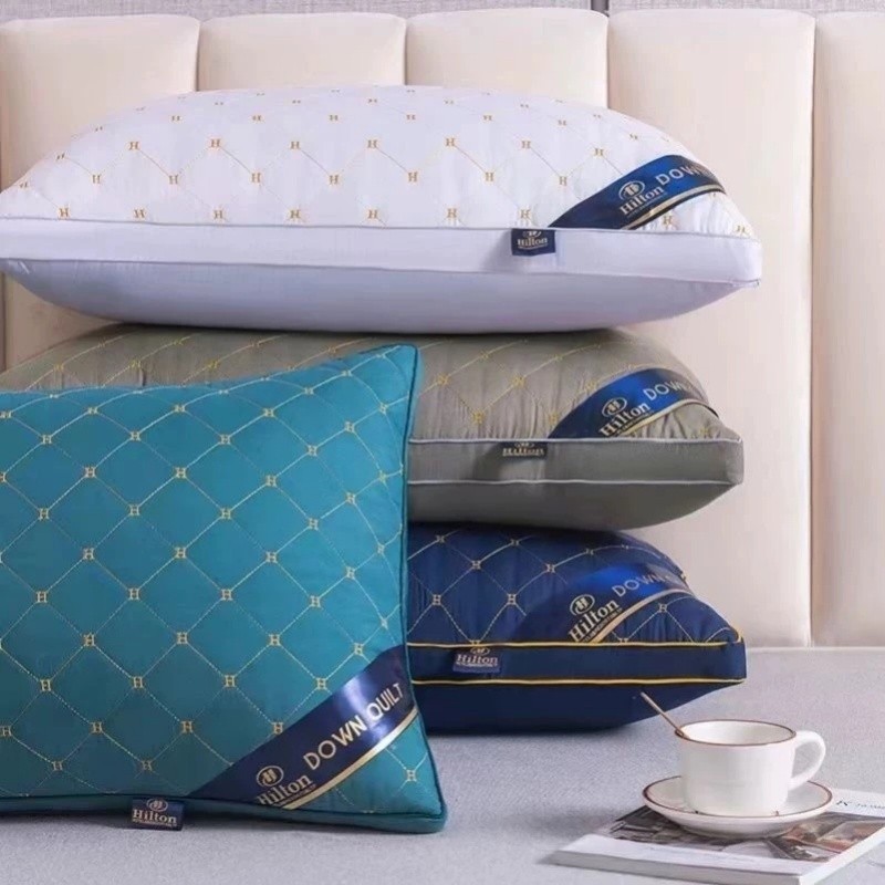 Hilton Fiber Pillow 1-2Pcs Hotel Quality Pillow 18x28 inch Queen Size Five-star soft unan