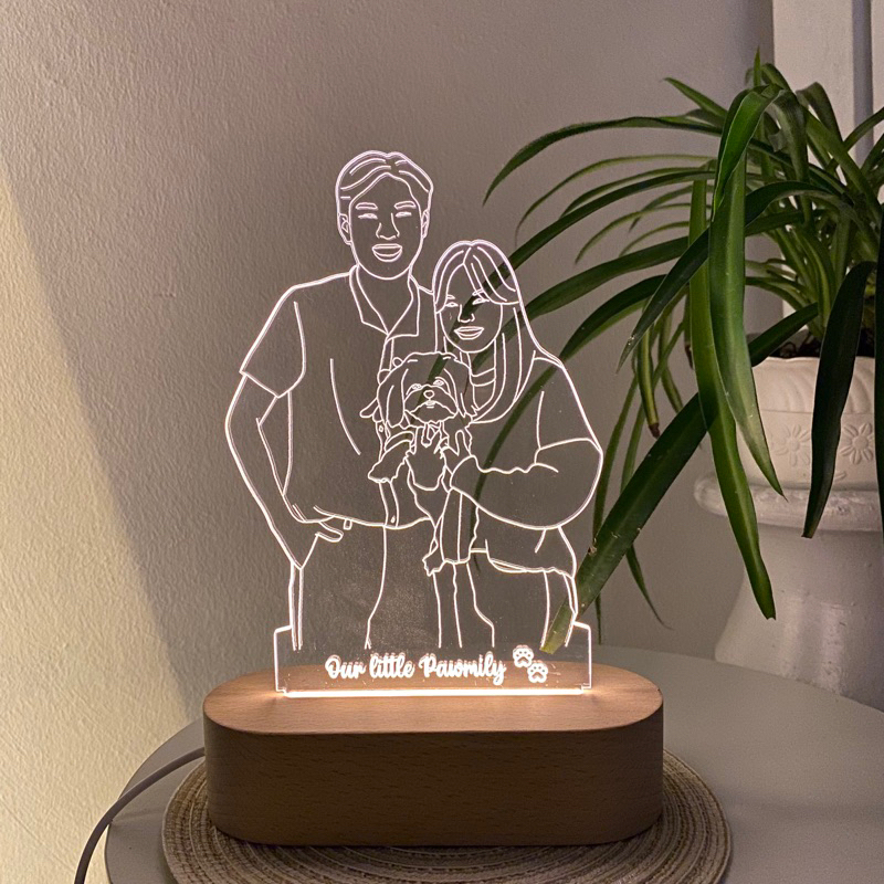 PERSONALIZED ACRYLIC LED LAMP VECTOR LAMP Personalized Led light Vector Lamp