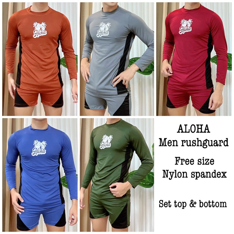 MEN SET RUSHGUARD/ TOP&BOTTOM/ FREESIZE