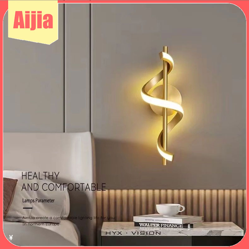 【Local Delivery】Nordic Minimalist Wall Light Indoor Design For Living Room Wall Light Bedroom 25W Wa