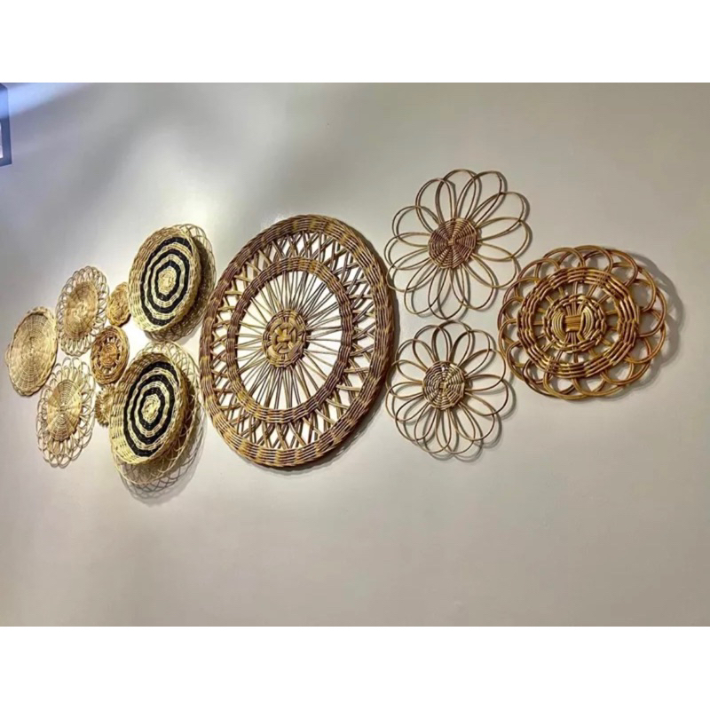 Native Rattan Wall Decor Set Stylish Nordic | Boho | Minimalist | SET