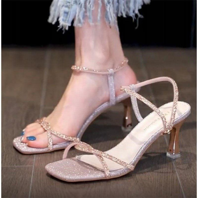 New arrival Sandals for women fashion rhinestone stiletto high-heeled shoes (7cm)