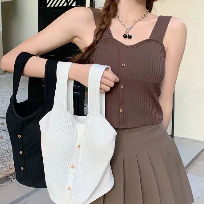 fashion Camisole With Chest Pads Gathered Women Sleeveless Chest-wrapped Underwear Sexy Camisole