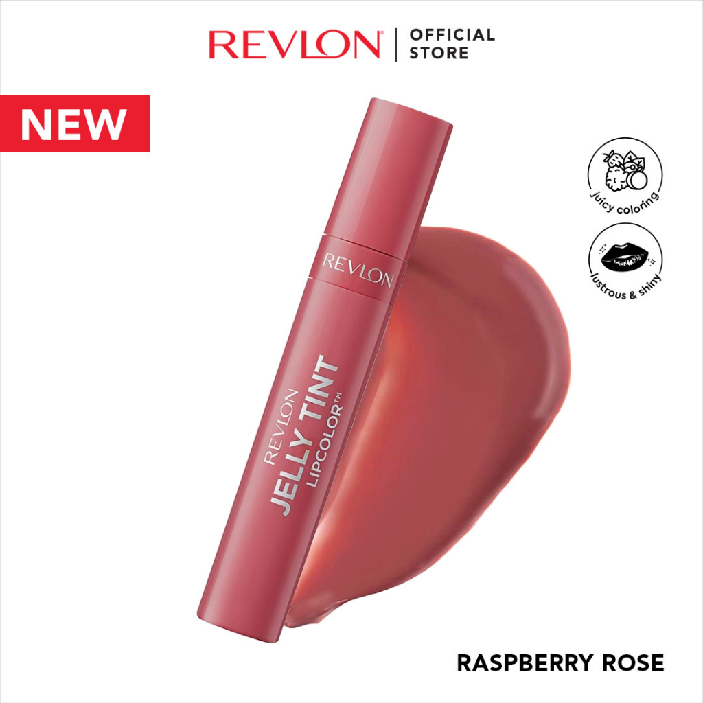 Revlon Jelly Tint Lipcolor™ Raspberry Rose | Berry Burst | Apricot Sorbet | Dewy Fig | Peachy Peach.