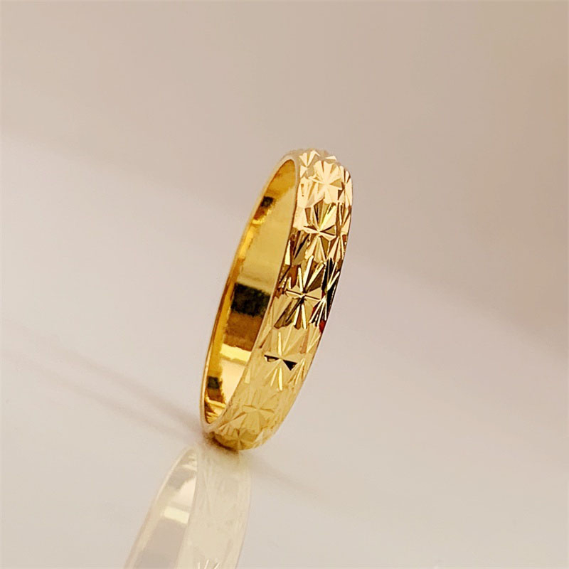 24K Bangkok Gold Couple Ring Wedding Ring for Unisex 1pcs only