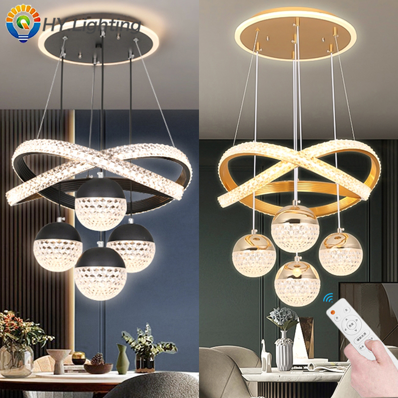 Nordic restaurant chandelier LED bedroom light high ceiling living room decorative lamp 32