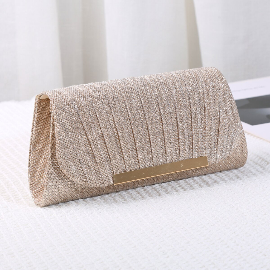 MJ&AJ Clutch Bag Fashion Party Wedding Handbags Bridal Metal Bow Shoulder Bag