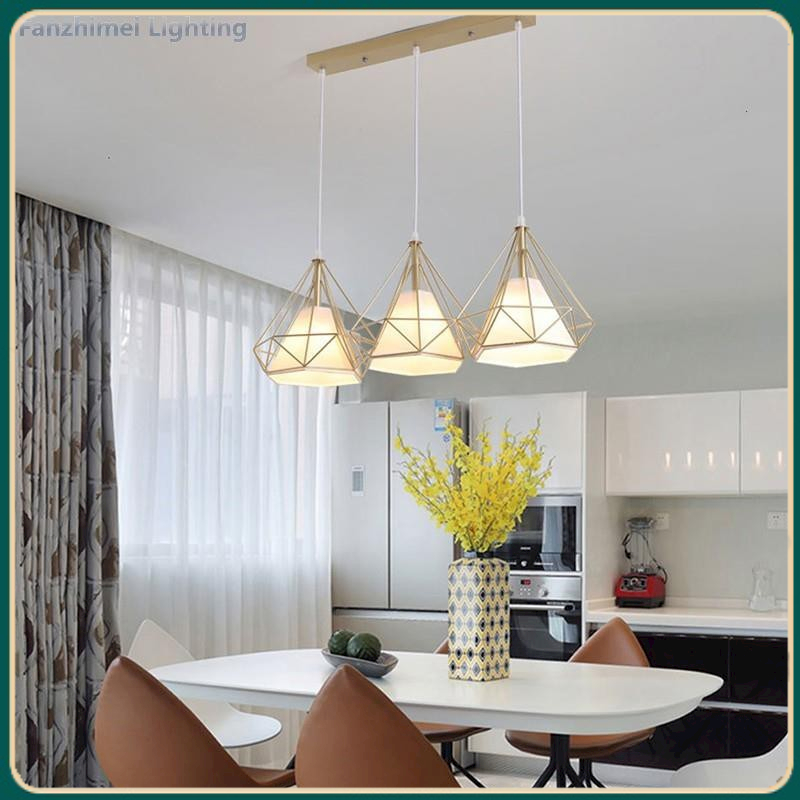Home modern chandelier ceiling light industrial metal cage living room dining room ceiling light