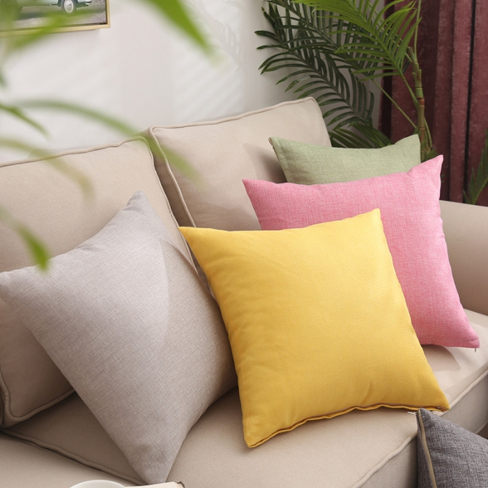 1 PC Throw Pillow Square Plain Color Pillow Comfortable Bedroom Throw Pillow Home Decoration