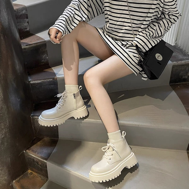 Maryjane Casual women shoes for school student ankle boots girl Comfortable Chunky Sole rubber soft