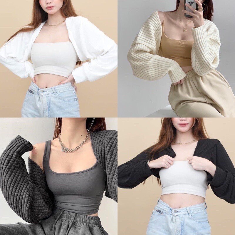 PKG Cardigan Blazer Rib-knit Longsleeve Top for women
