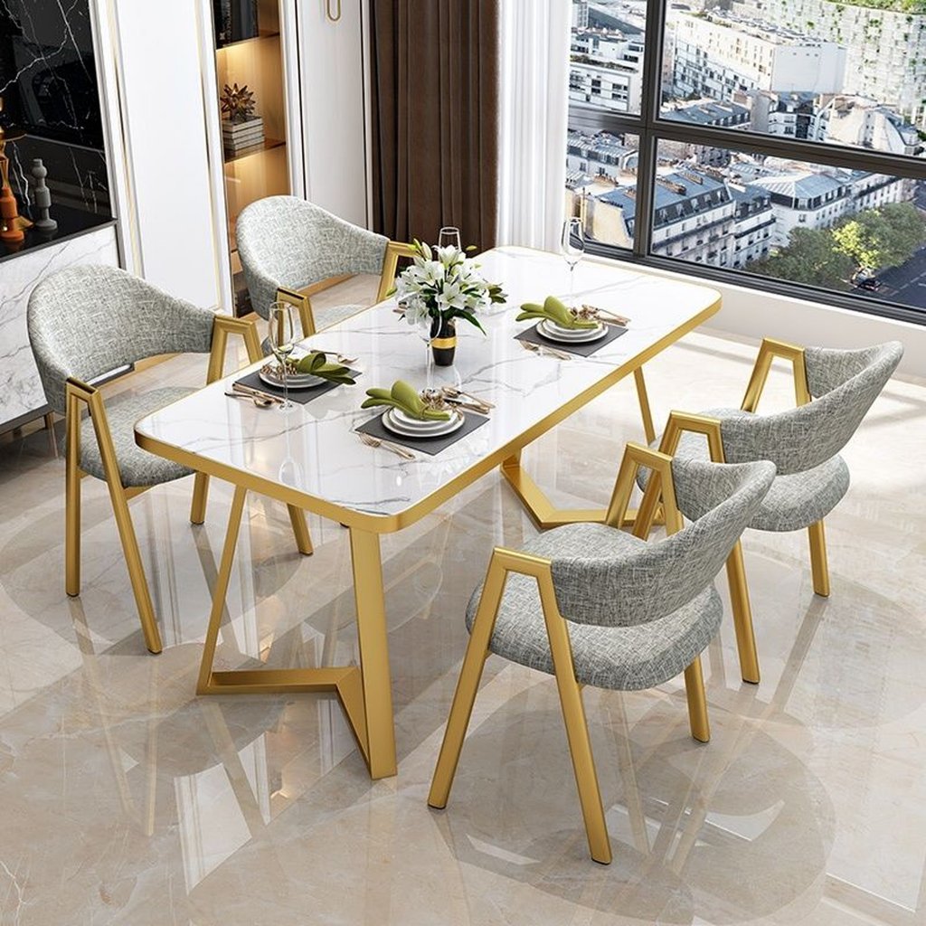 Yali Set Nordic Table and Chair Dining set luxury combination sales department leisure reception