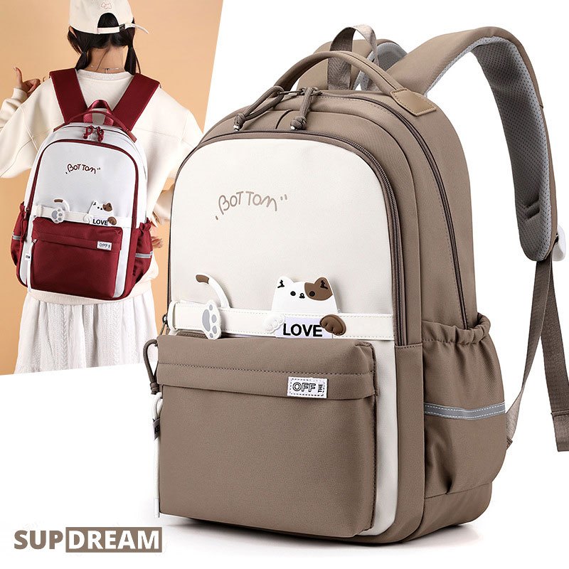 Middle school student bagpack college large capacity school bag laptop backpack for women