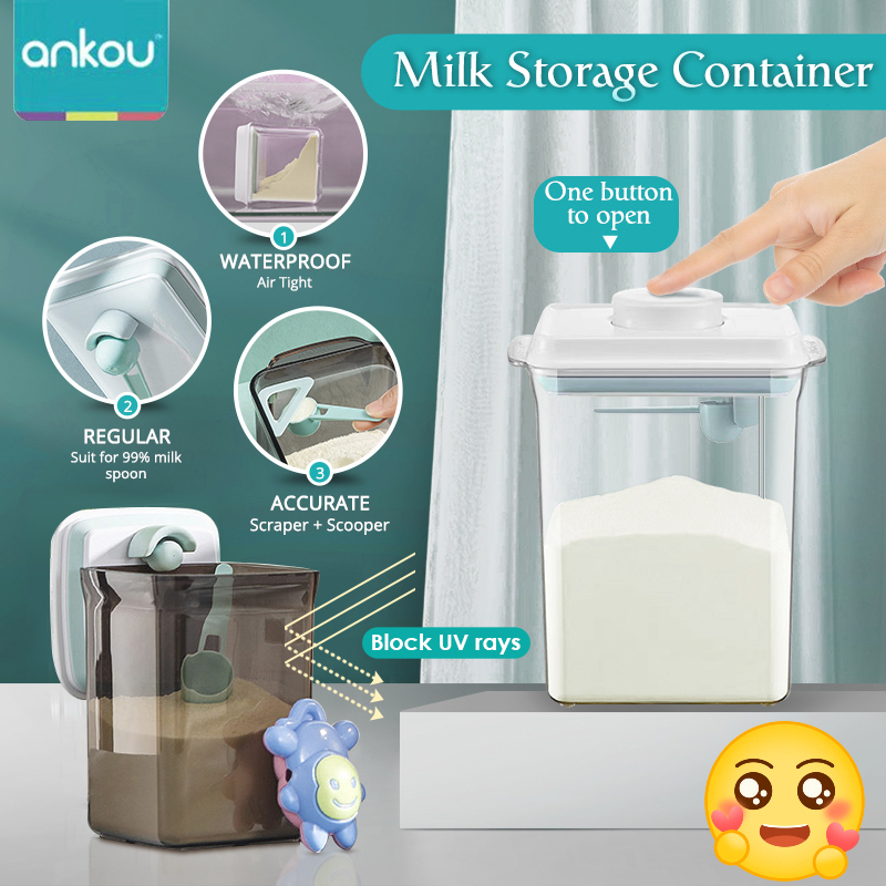 COD ANKOU Airtight Milk Container Bottlepowder Organizer Storage Box Food Sealed Canister Organizer
