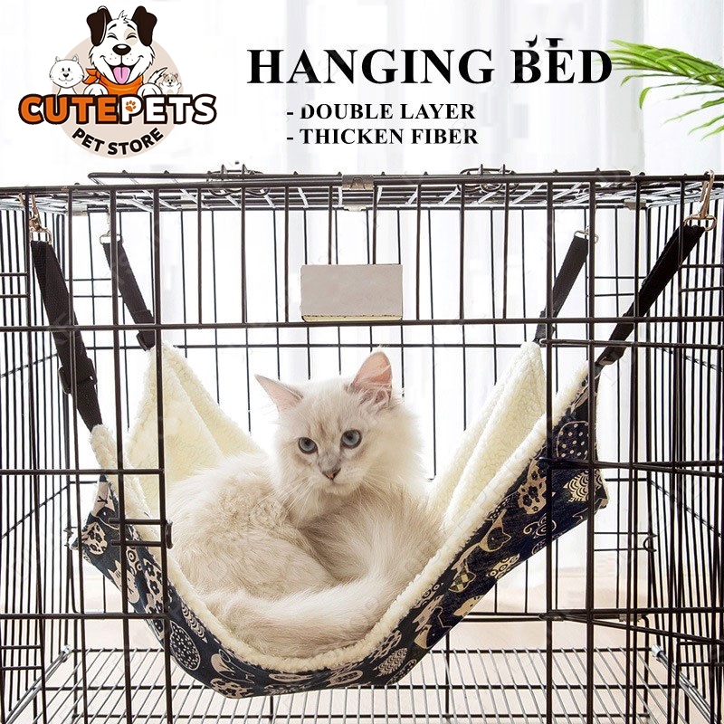 Cat hammock Hanging strong pile warm cat carrier swing basket wool cotton