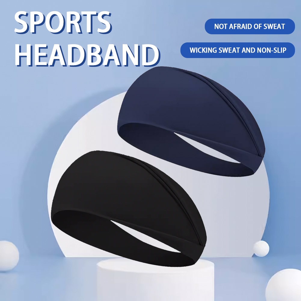 Solid color sports sweat absorbing headband, elastic headband, yoga headband, running gym headband
